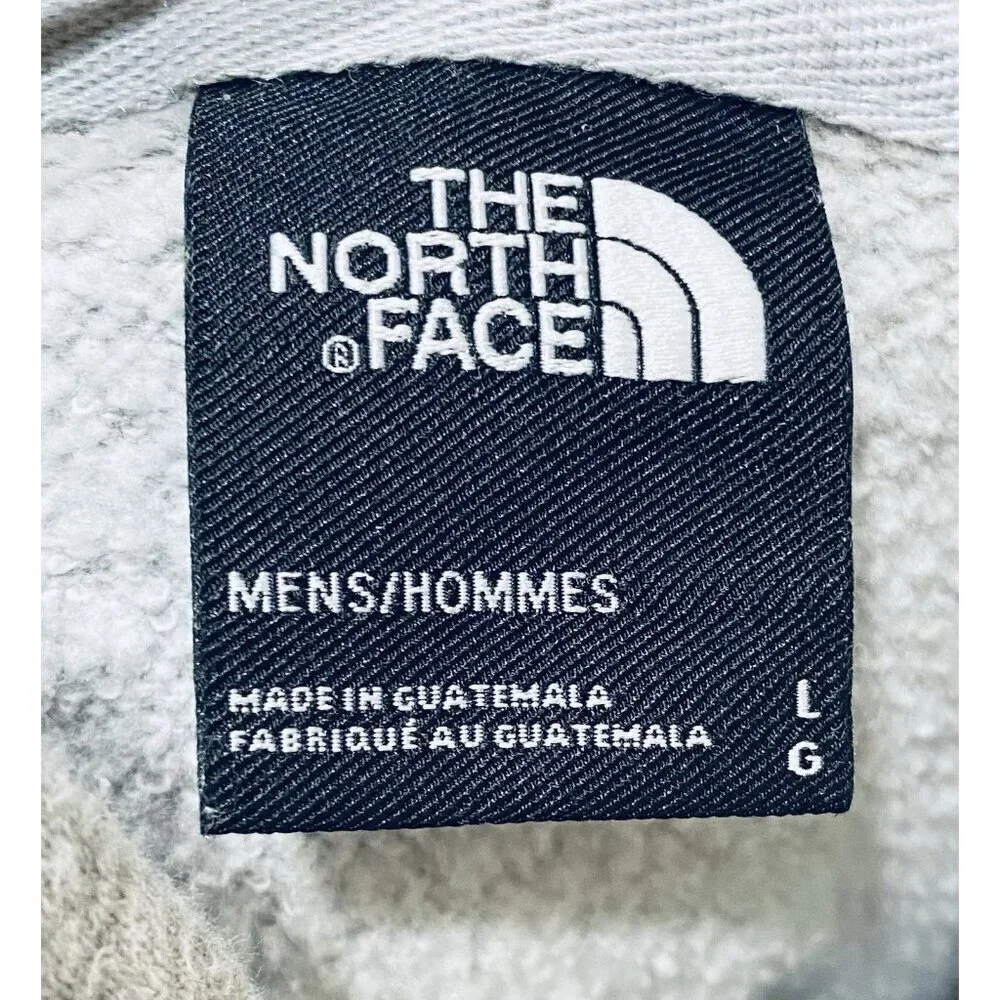The North Face Hoodie Mens Large Gray Never Stop Exploring Graphic Fleece Hiking